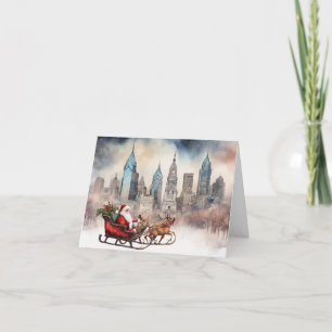 Philly Christmas Card with Santa & Reindeer