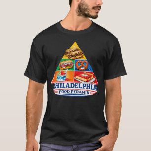 Philly Food Pyramid Funny Philly Cheesesteak T-Shirt