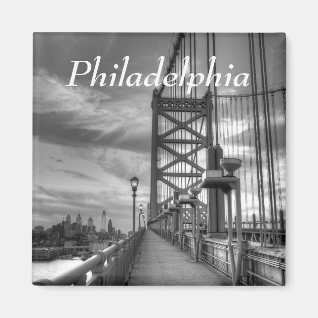 Philly from the bridge magnet (Front)