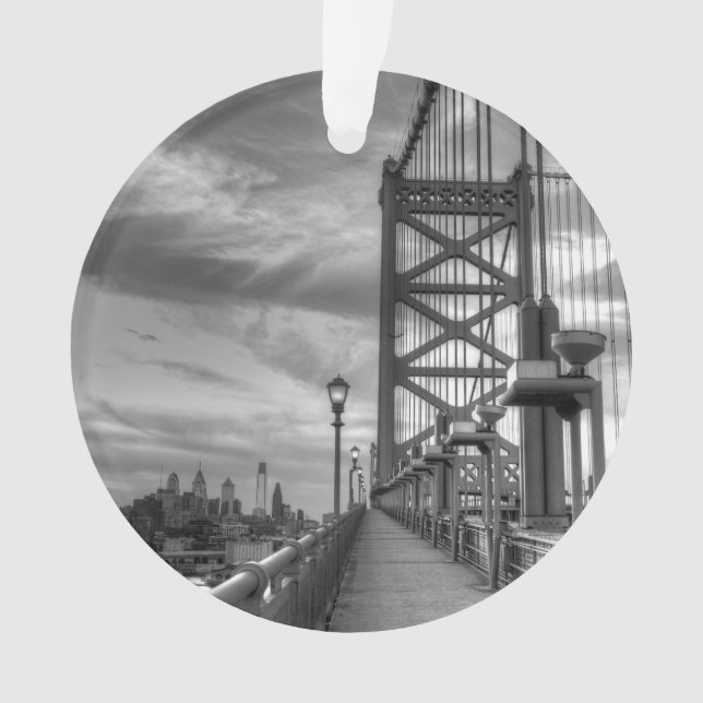 Philly from the bridge ornament (Front)