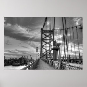 Philly from the bridge poster