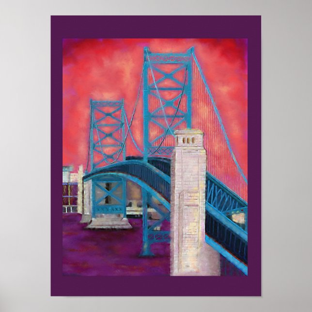 Philly Impressions (Ben Franklin Bridge) Poster (Front)