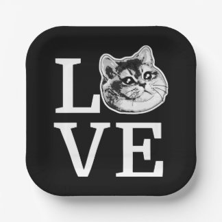 Philly Love Cat Paper Plate