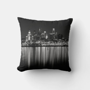 Philly night b/w cushion