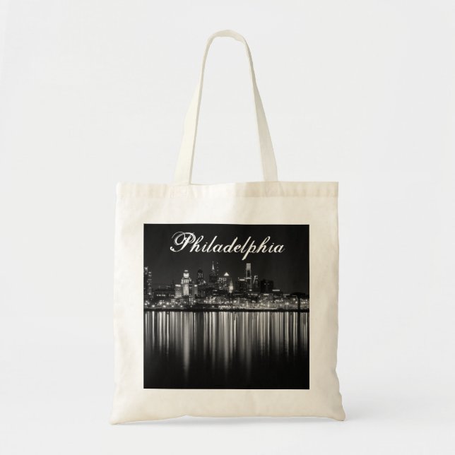 Philly night b/w tote bag (Front)