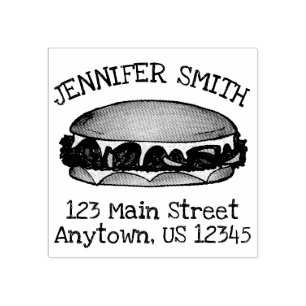 Philly PA Philadelphia Cheese Steak Sandwich Food Rubber Stamp