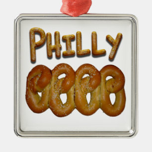 Philly Pretzels Metal Tree Decoration