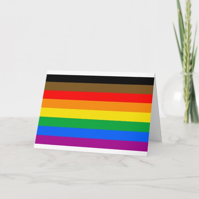 Philly Rainbow Pride Flag Holiday Card (Front)
