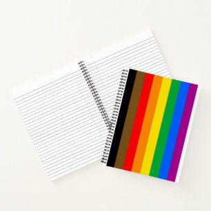 Philly Rainbow Pride Flag Notebook