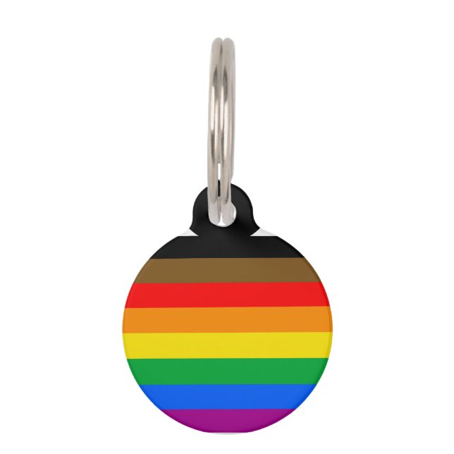 Philly Rainbow Pride Flag Pet Tag (Front)