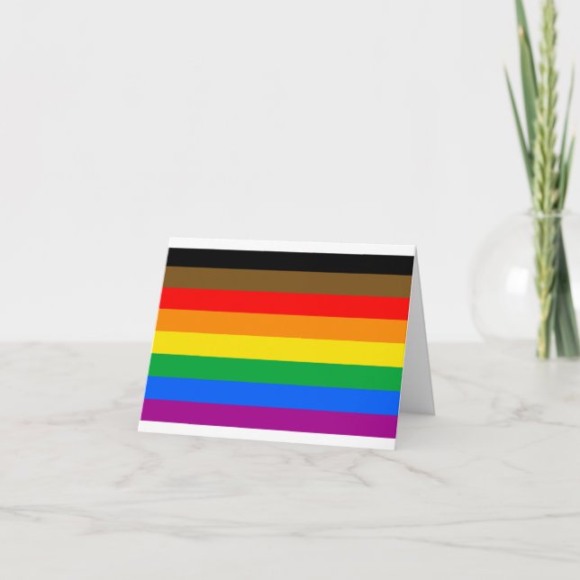 Philly Rainbow Pride Flag Thank You Card (Front)