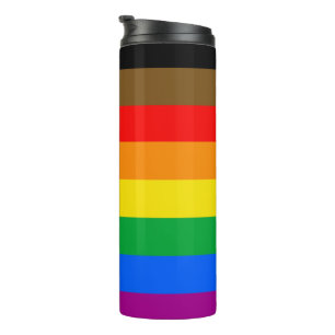 Philly Rainbow Pride Flag Thermal Tumbler