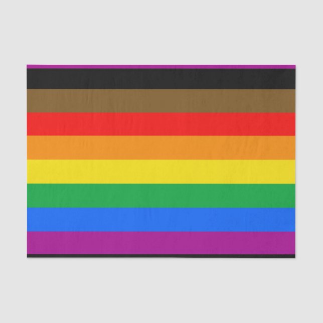 Philly Rainbow Pride Flag Tissue Paper (Front)