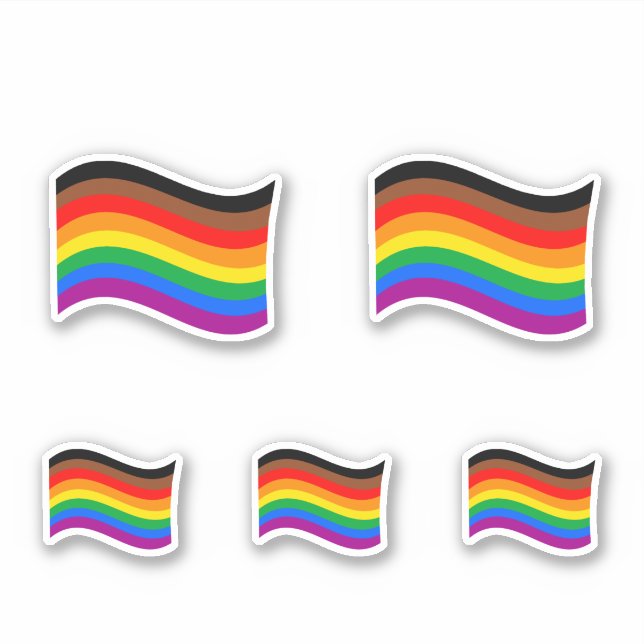Philly Rainbow Pride Waving Flag (Front)