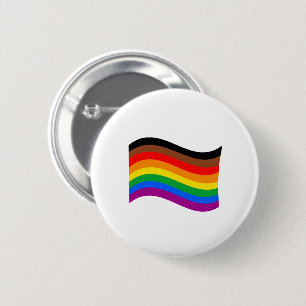 Philly Rainbow Pride Waving Flag 6 Cm Round Badge