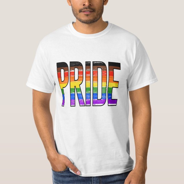 Philly Rainbow Pride Waving Flag T-Shirt (Front)