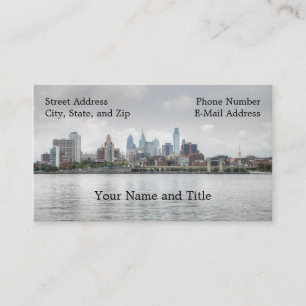 Philly skyline 2 business card