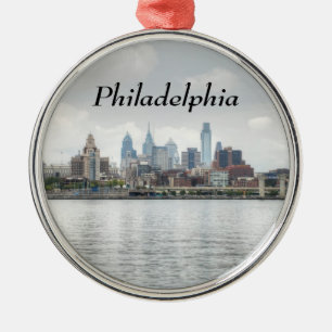 Philly skyline 2 metal tree decoration