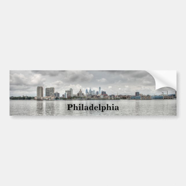 Philly skyline bumper sticker (Front)