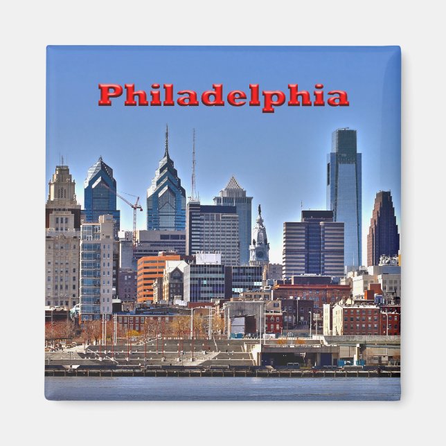 Philly Skyline HDR Magnet (Front)