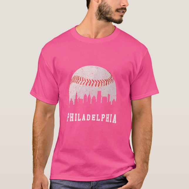 Philly skyline shirt - Vintage Philadelphia Baseba (Front)