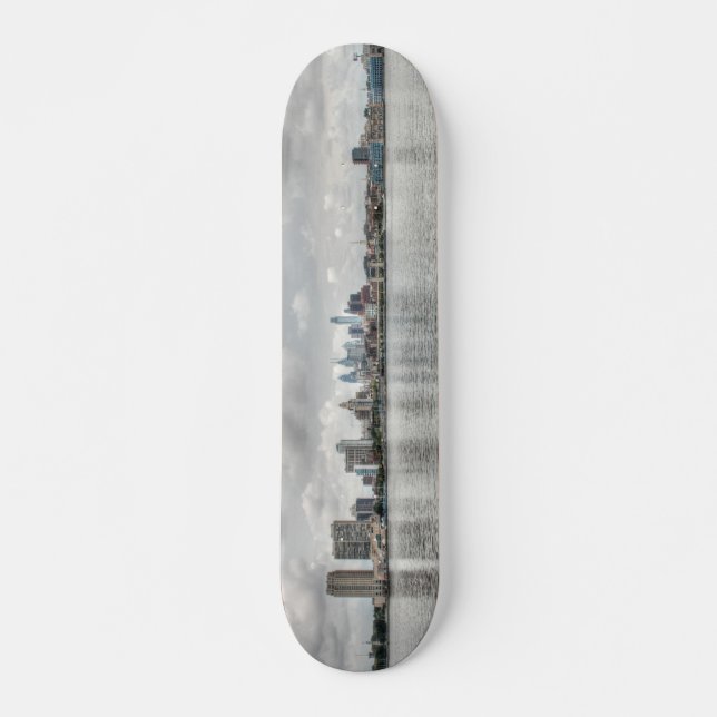 Philly skyline skateboard (Front)