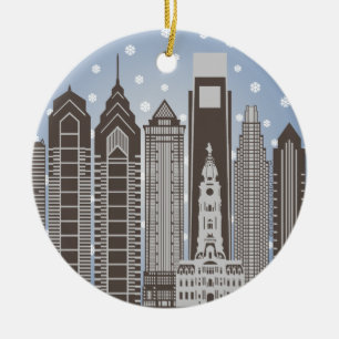 Philly Snowflakes Ceramic Tree Decoration