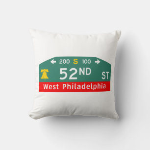 Philly Street Sign Pillow: For YOUR Address! Cushion