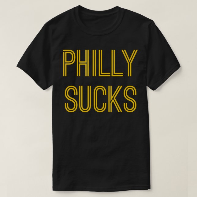 Philly Sucks (Gold Text) Essential T-Shirt (Design Front)
