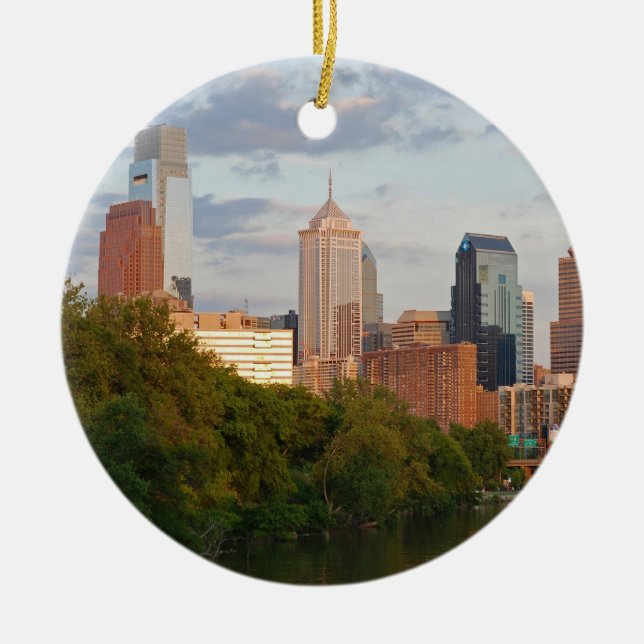 Philly summer ceramic tree decoration (Front)