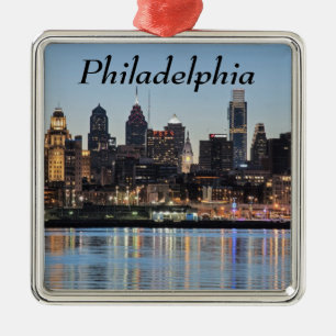 Philly sunset metal tree decoration