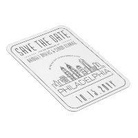 Philly Wedding Stylized Skyline Save the Date