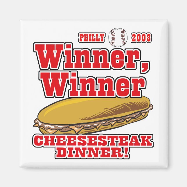 Philly Winner Cheesesteak Dinner Magnet (Front)
