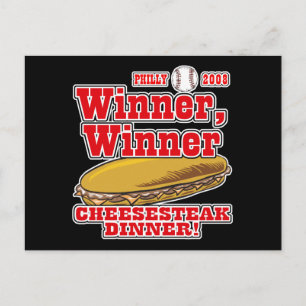 Philly Winner Cheesesteak Dinner Postcard