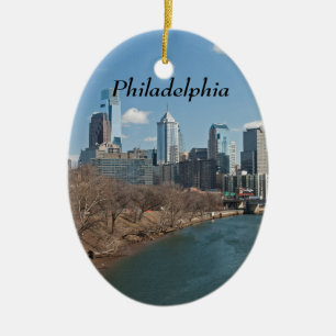 Philly winter ceramic tree decoration