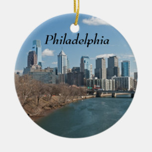 Philly winter ceramic tree decoration