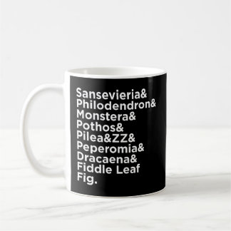 Philodendron Monstera Pilea Peperomia Plants Coffee Mug
