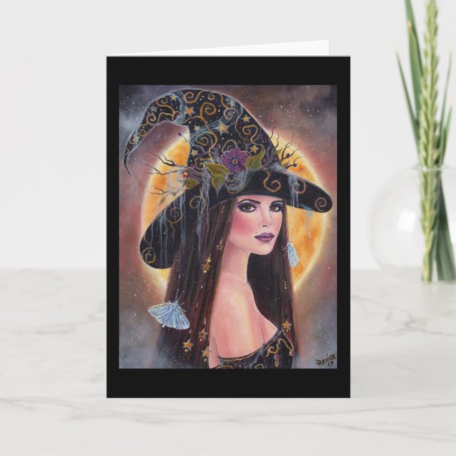 Philomena Halloween spooky witch card by Renee (Front)