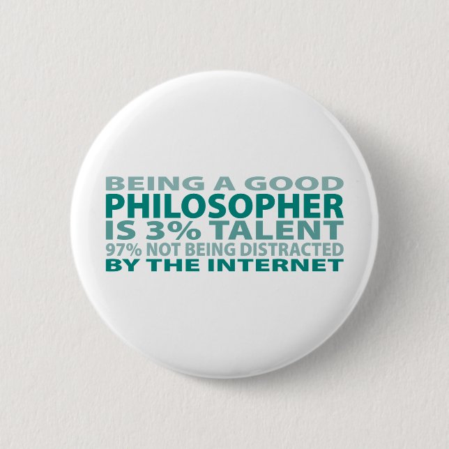 Philosopher 3% Talent 6 Cm Round Badge (Front)