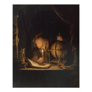 Philosopher Alchemist in the Laboratory Photo Print