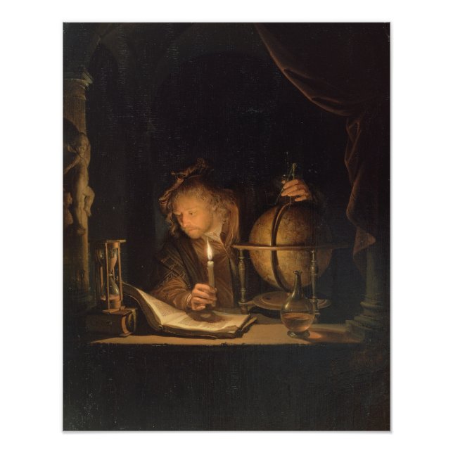 Philosopher Alchemist in the Laboratory Photo Print (Front)