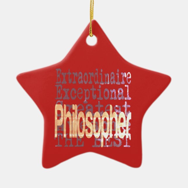 Philosopher Extraordinaire Ceramic Tree Decoration (Front)