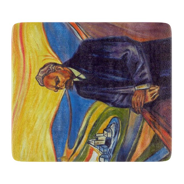 Philosopher Friedrich Nietzsche (by Edvard Munch) Cutting Board (Front)