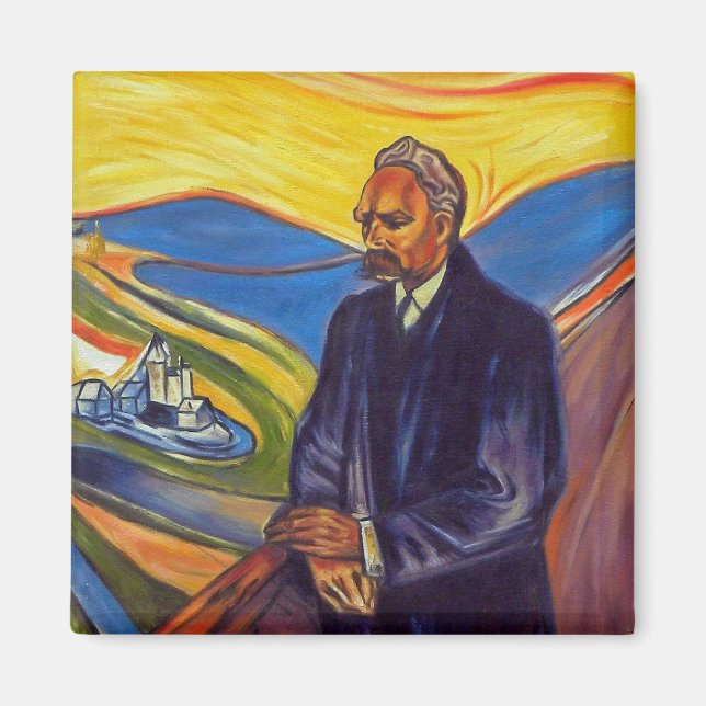 Philosopher Friedrich Nietzsche (by Edvard Munch) Magnet (Front)