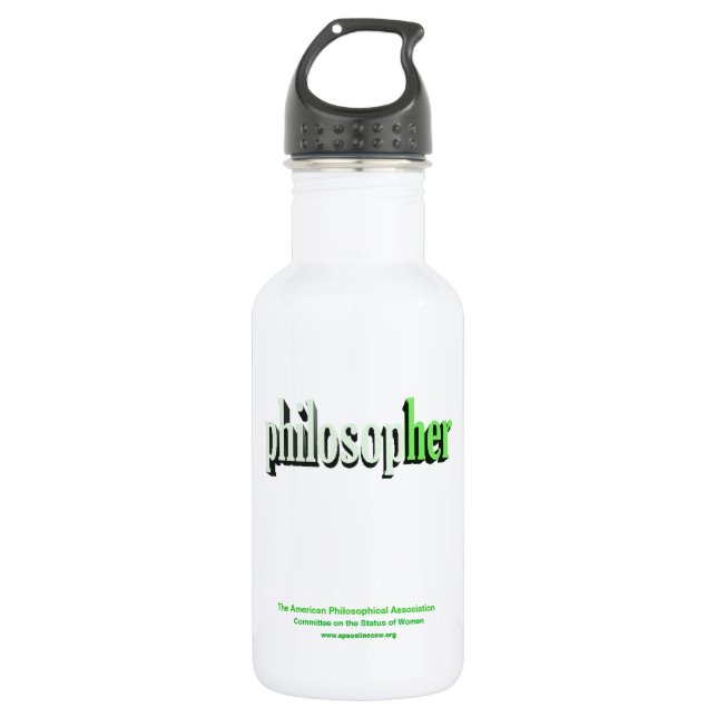 philosopher green 532 ml water bottle (Front)
