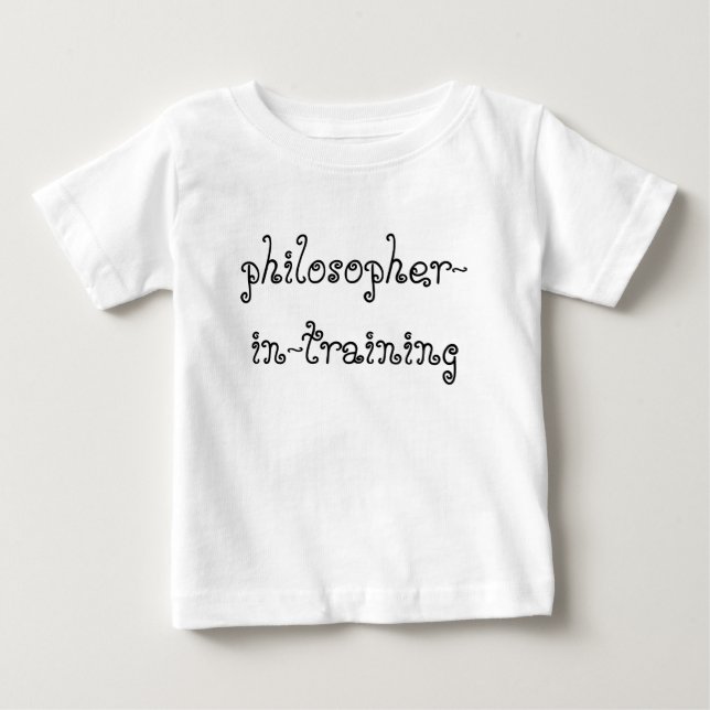 Philosopher in Training baby shirt (Front)