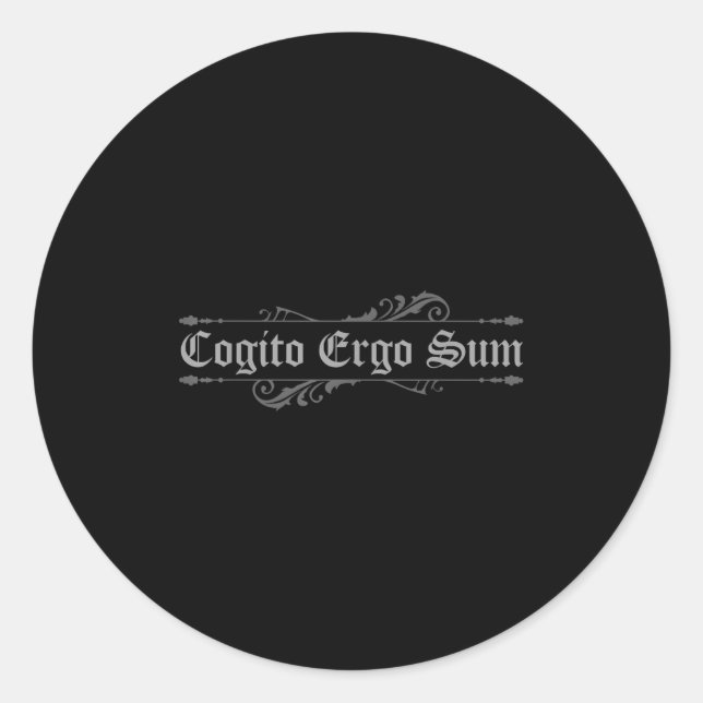 Philosopher Philosophy Student Latin Philosophy Co Classic Round Sticker (Front)