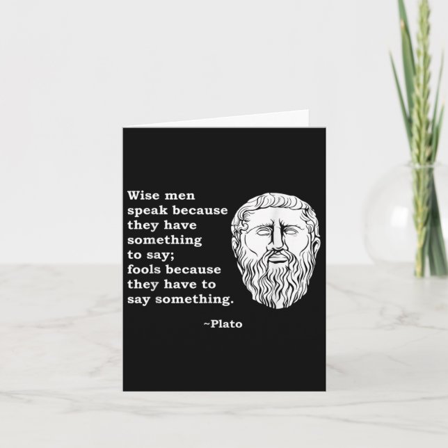 Philosopher Plato Quote - Philosophy Student Nerd  Card (Front)