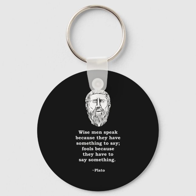 Philosopher Plato Quote - Philosophy Student Nerd  Key Ring (Front)