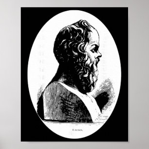 Philosopher Socrates Philosophy Teacher Gift Greek Poster